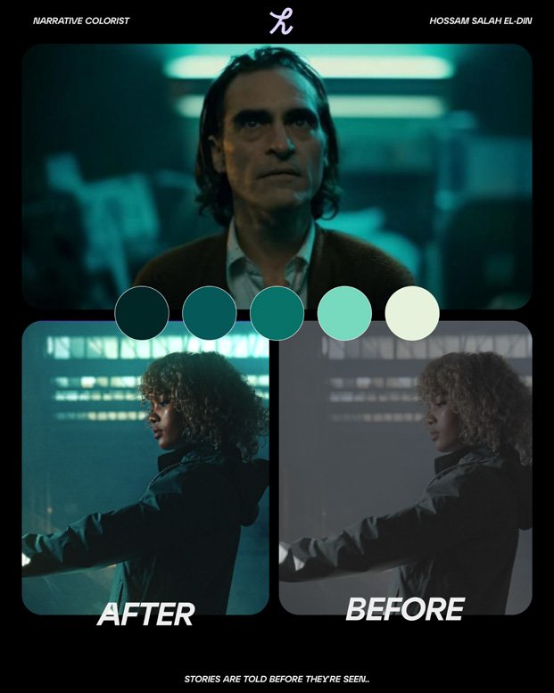 Hossam Salah El-Din color grading before and after breakdown