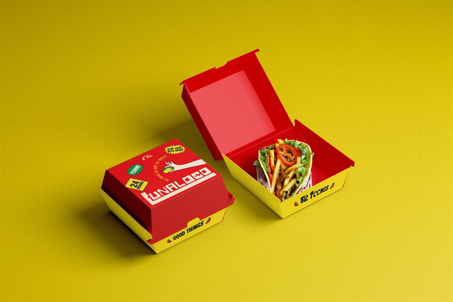Luna Loco meal box packaging