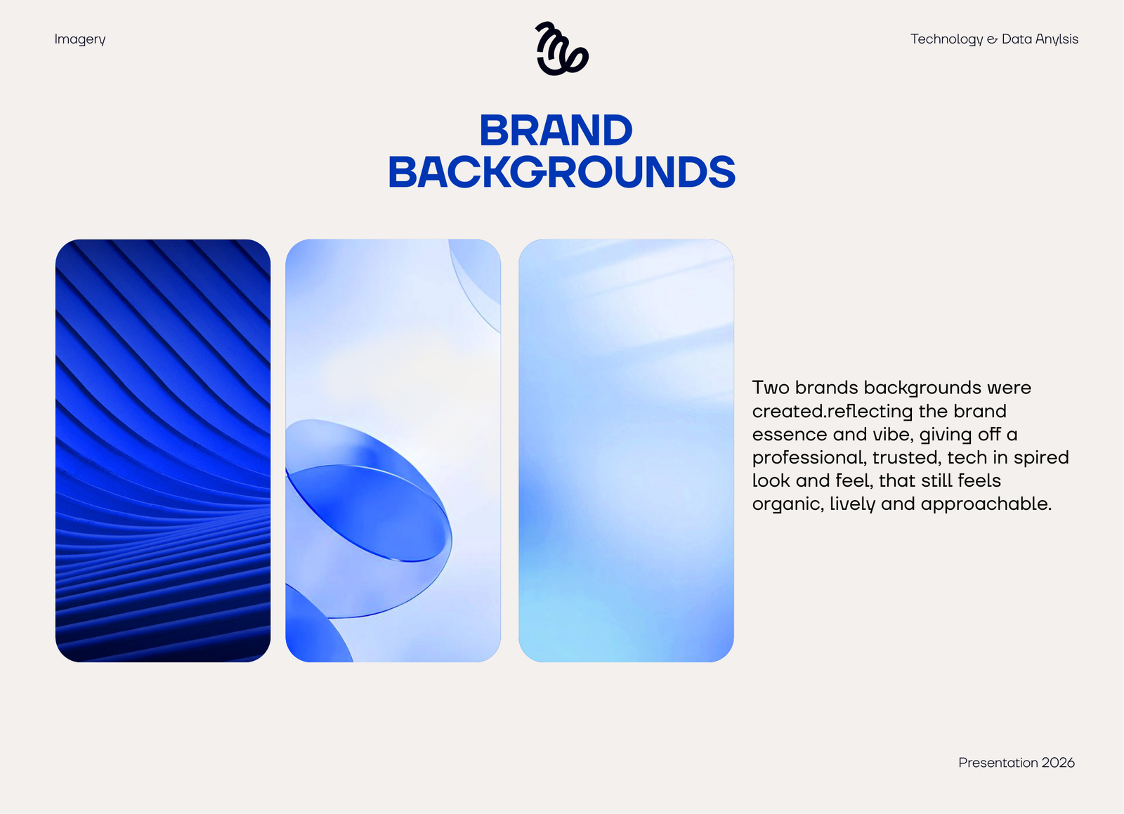 Slash brand backgrounds: 3D abstract glass shapes and ambient blue lighting
